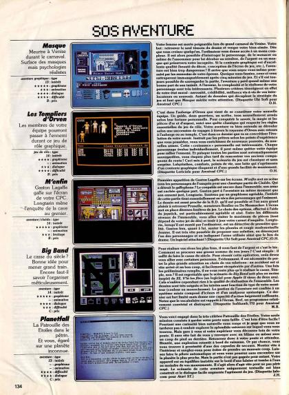 Masque + Test Amstrad CPC