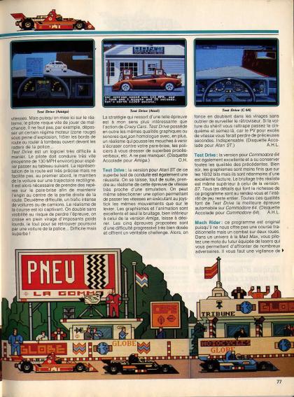Test Drive Dossier Amiga