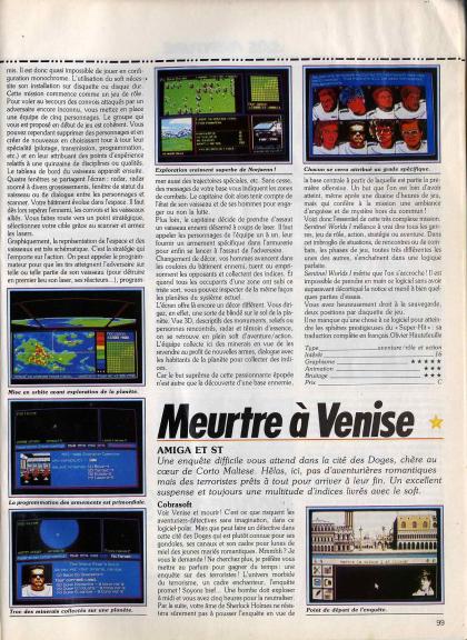 Meurtres à Venise Test Amiga