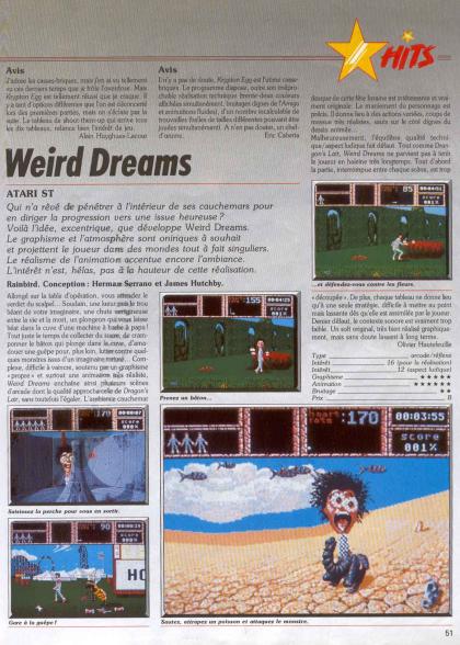 Weird Dreams Test Atari ST
