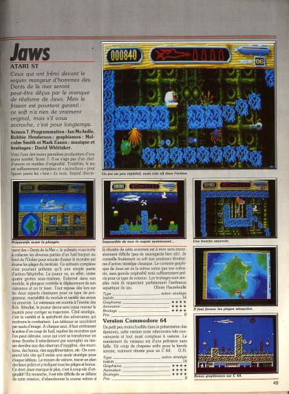 Jaws Test Atari ST