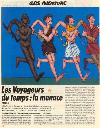 Voyageurs du Temps, Les Test Amiga
