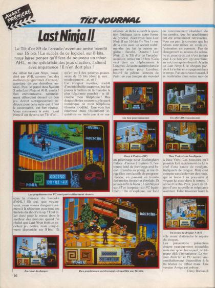 Last Ninja 2, The Preview Atari ST