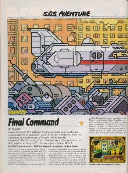 Final Command Test Atari ST
