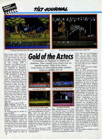 Gold of the Aztecs Working Progress