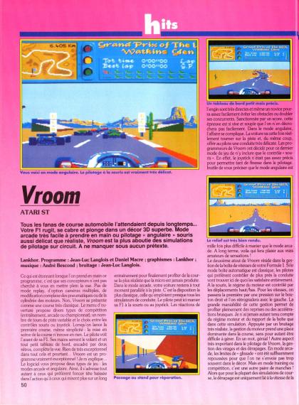 Vroom Test Atari ST