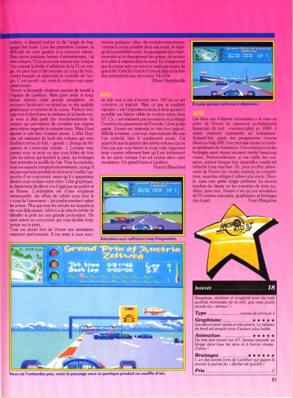 Vroom Test Atari ST
