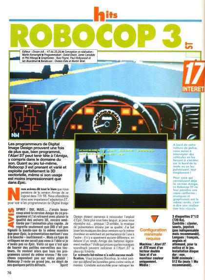 Robocop 3 Test Amiga